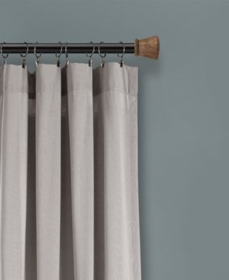 Lush Decor Linen Button Window Curtain Panels