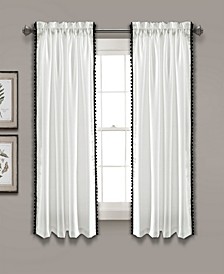 Pom Pom Trim 50" x 63" Curtain Panel