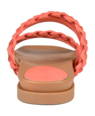 Women's Colette Braided Strappy Open Toe Flat Sandals