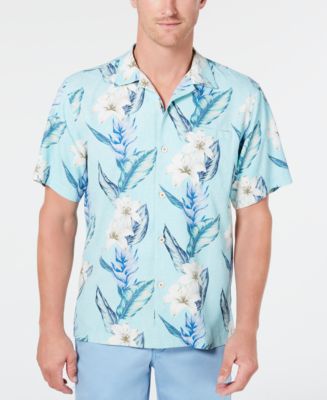 Tommy Bahama Men's Palmdale Vines IslandZone Floral-Print Camp Collar ...