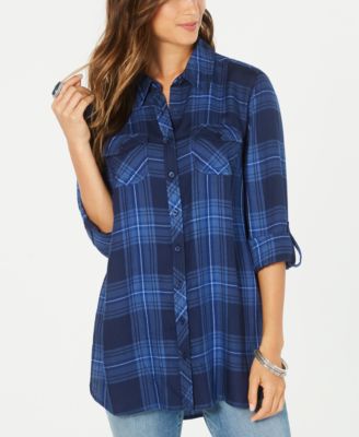 Style \u0026 Co Petite Plaid Tunic, Created 