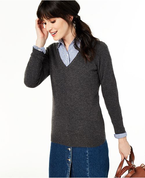 Charter Club VNeck Cashmere Sweater, Regular & Petite Sizes, Created for Macy's & Reviews