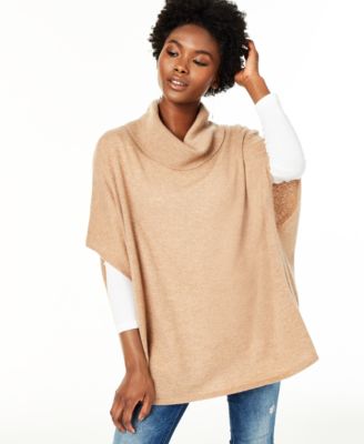 New online 100% Cashmere Cowl Neck Poncho