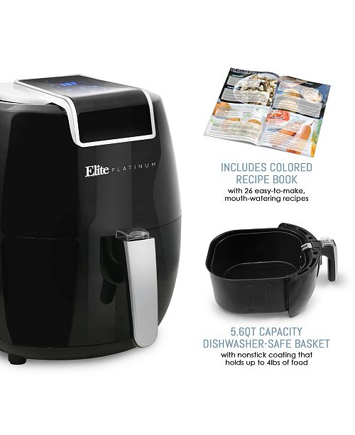 Elite by MaxiMatic Elite Platinum 5.6 Quart Digital Air Fryer