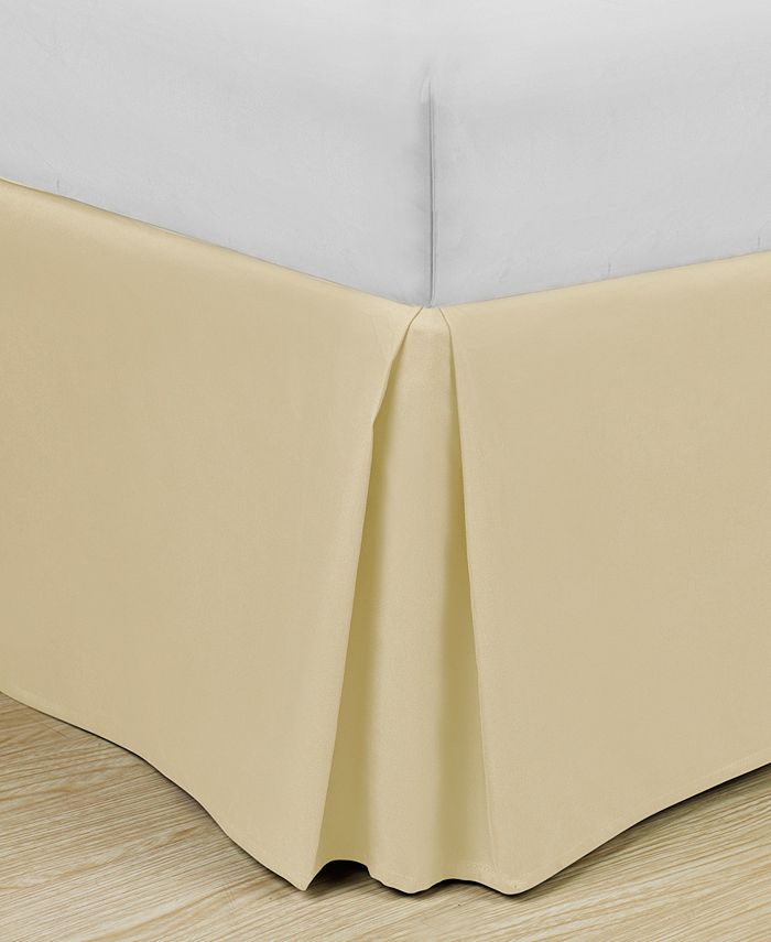 Breezy Beddings Box Pleated Bed Skirt 12 Inch Drop Easy to Put On- Ivory  Solid Easy Care Fade & Wrinkle Resistant Microfiber (Olympic Queen Size) :  : Home