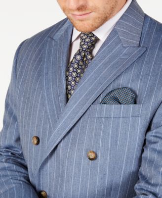 Polo Ralph Lauren pinstriped double-breasted blazer - Blue