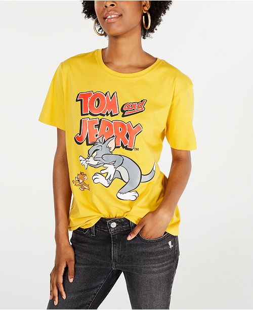 Warner Brothers Juniors Cotton Tom And Jerry Graphic T Shirt