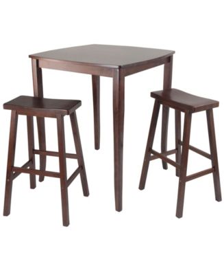 Winsome 3-Piece Inglewood High/Pub Dining Table with Saddle Stool - Macy's