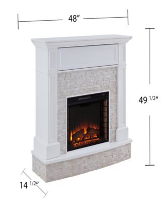 Blakely Faux Stone Media Fireplace