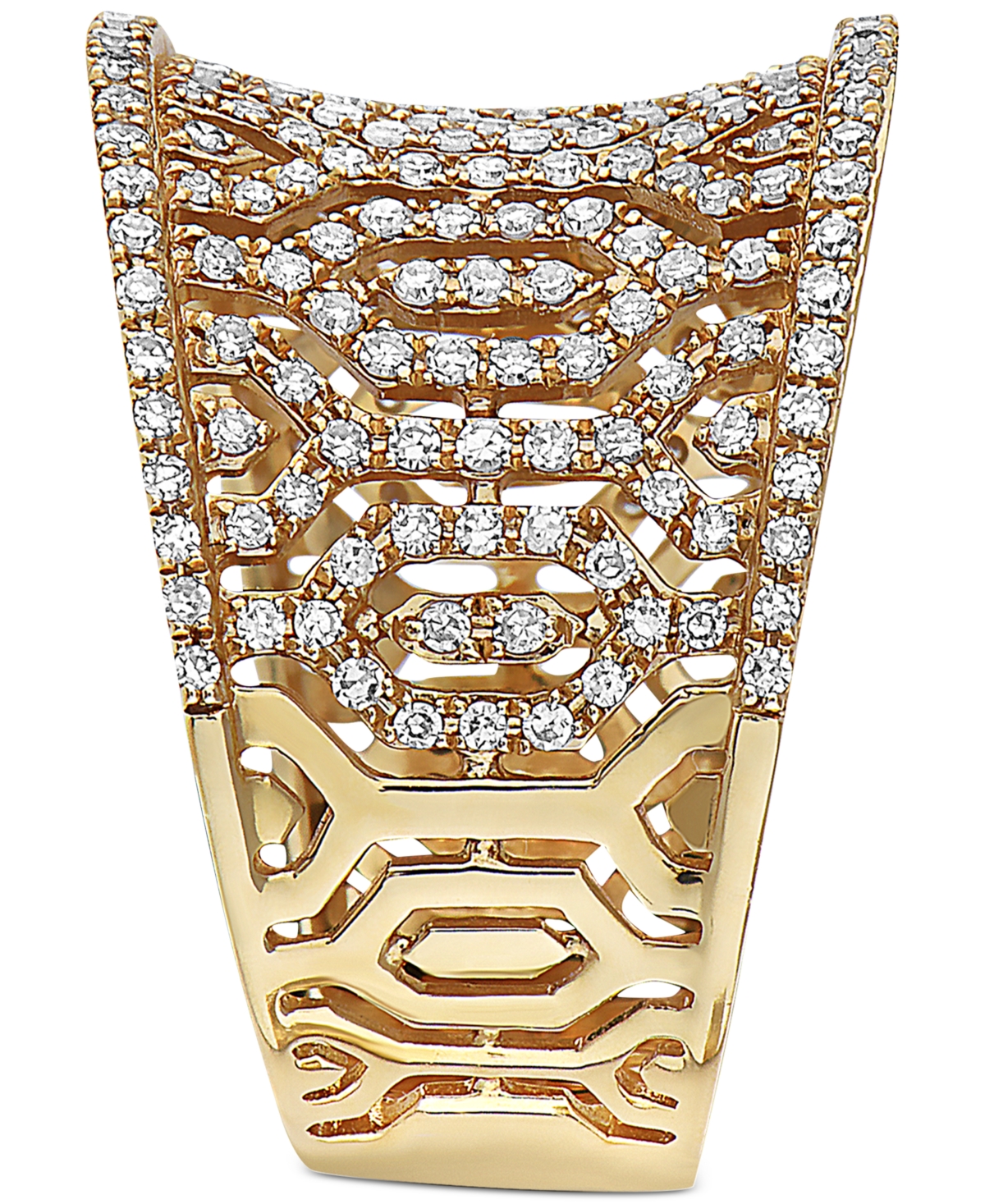 Effy Diamond Pave Openwork Statement Ring (3/4 ct. t.w.) in 14k Gold