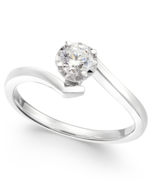image of Diamond Twist Ring (1/3 ct. t.w.) in 14k White Gold