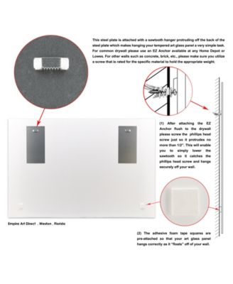 'Blanco Mare Horse' Frameless Free Floating Tempered Glass Panel Graphic Wall Art - 48" x 32''