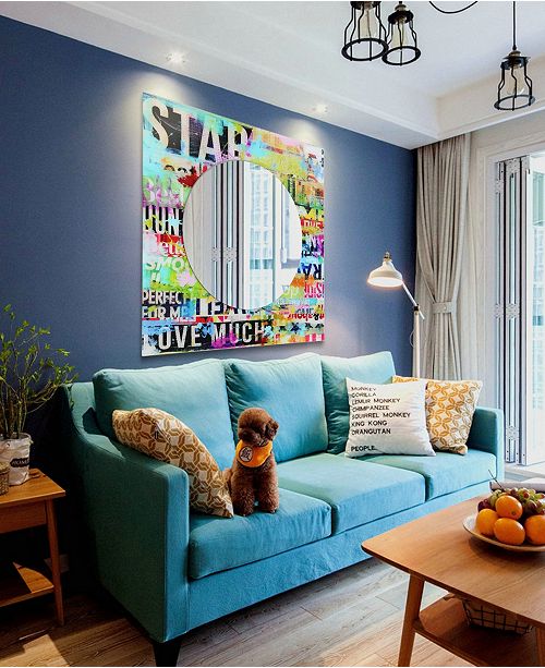 Empire Art Direct Reverse Printed Tempered Art Glass With Round