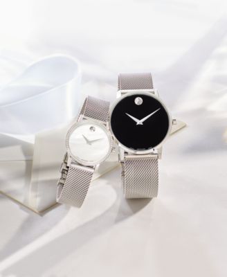 Unisex Swiss Museum Classic Stainless Steel Mesh Bracelet Watch 40mm