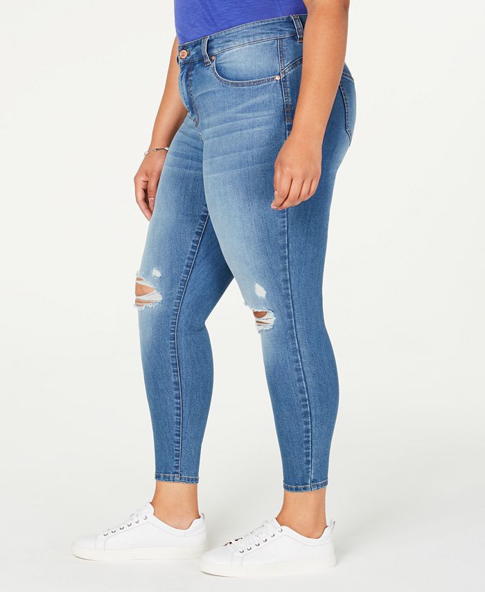 Celebrity Pink Trendy Plus Size Sweetheart Back Tummy Pannel Skinny