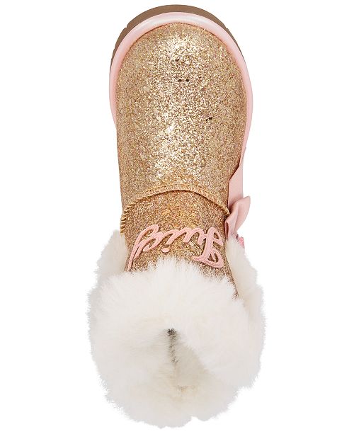 Juicy Couture Little & Big Girls Rose Gold Glitter Boots & Reviews