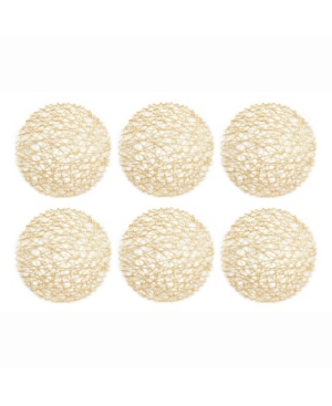 Woven Paper Round Placemat Set of 6