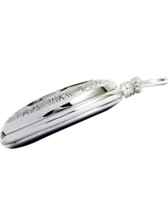 ewatchfactory Men's Disney Mickey Mouse Silver Chain Pocket Watch 51mm