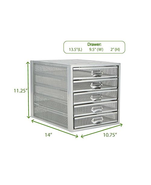 Mind Reader 5 Drawer Storage Cabinet Heavy Duty Multi Reviews