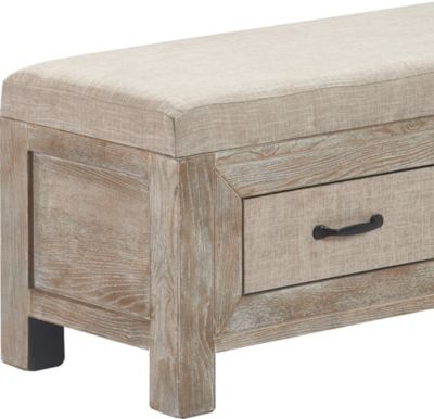 Cottage Upholstered Storage Bench