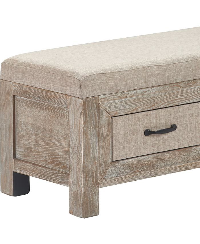 Truly Home Cottage Upholstered Storage Bench Macy's