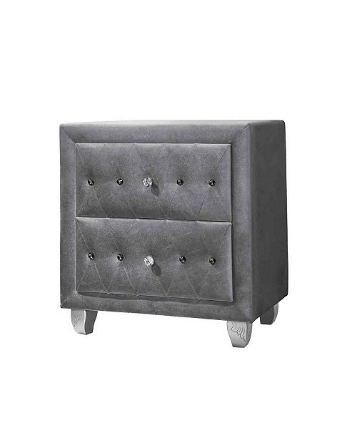 Coaster Home Furnishings Deanna Upholstered 2 Drawer Nightstand Reviews Furniture Macy S