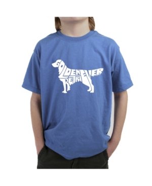 image of La Pop Art Big Boy-s Word Art T-Shirt - Golden Retriever