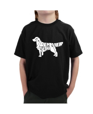 La Pop Art Big Boy's Word Art T-Shirt - Golden Retriever