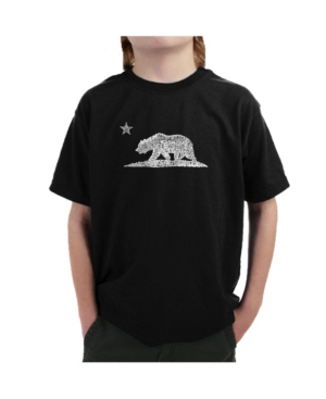 La Pop Art Big Boy's Word Art T-Shirt - California Bear