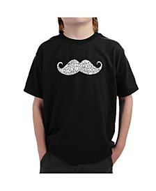 Big Boy's Word Art T-Shirt - Ways To Style A Moustache