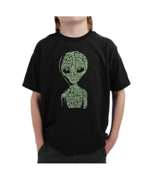 La Pop Art Big Boy's Word Art T-Shirt - Alien