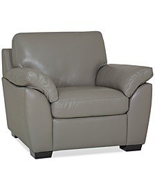 Lothan 41" Leather Chair, Created for Macy's