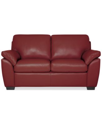 Lothan 64" Leather Loveseat, Created for Macy's