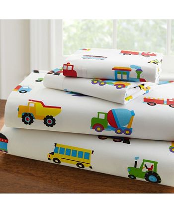 Wildkin - Trains, Planes, Trucks Twin Sheet Set