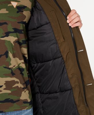 guess men's hooded parka
