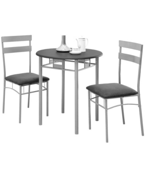 Monarch Specialties 3 Piece Microfiber Dining Set