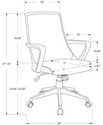 Monarch Specialties Polyester Office Chair