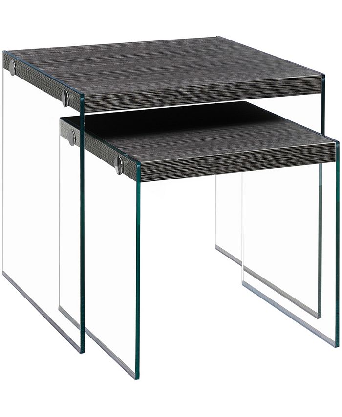 Monarch Specialties 2 Piece Nesting Table Set Macy's