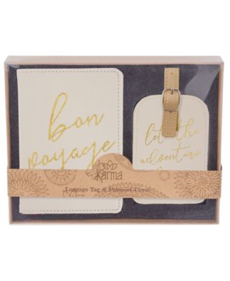 passport cover and luggage tag set