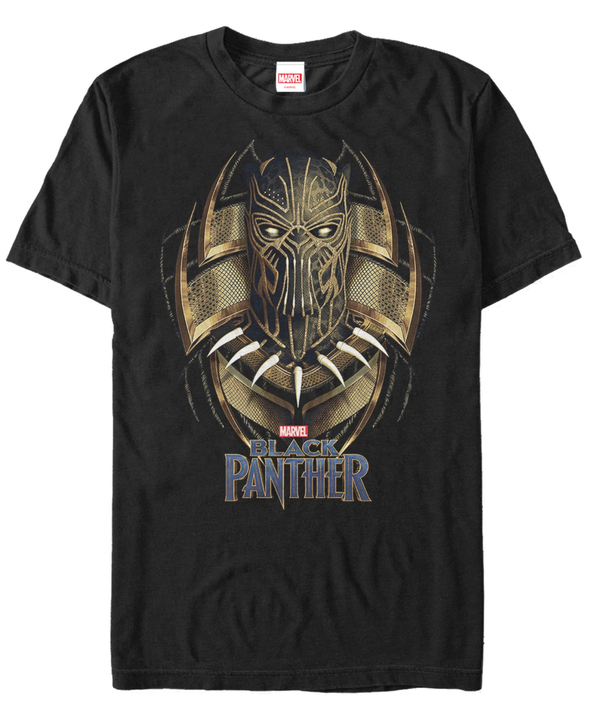 Marvel Men'sPanther The Jaguar Short Sleeve T-Shirt - Black