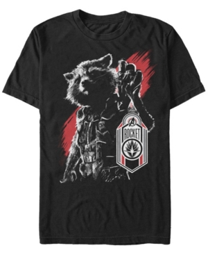 Marvel Men's Guardians of the Galaxy Rocket Tag Short Sleeve T-Shirt