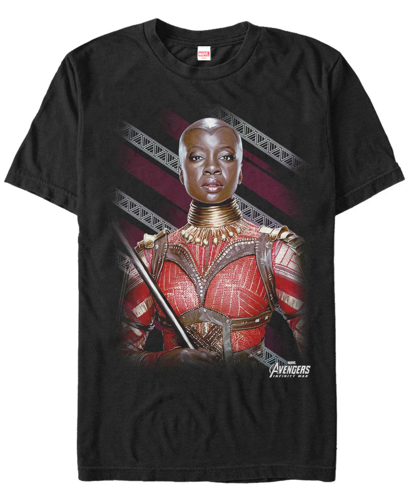 Мужская футболка Fifth Sun Marvel The Avengers Infinity War Okoye Wakanda's Finest Warrior Short Sleeve, цвет: Чёрный — фото 1