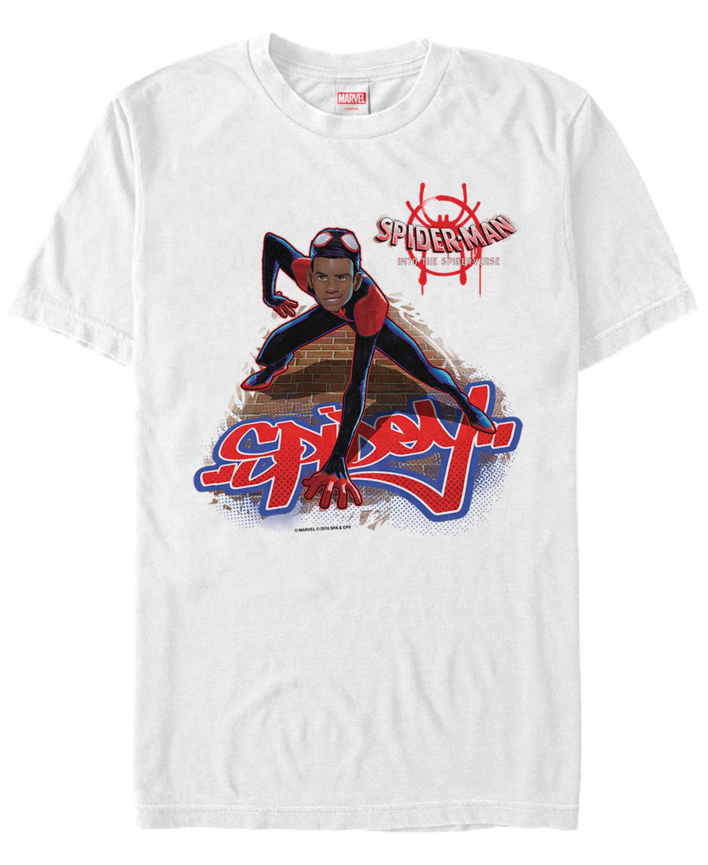 Мужская футболка Fifth Sun Marvel Spider-Man Into The Spiderverse Miles Spidey Stance Short Sleeve, цвет: Белый — фото 1