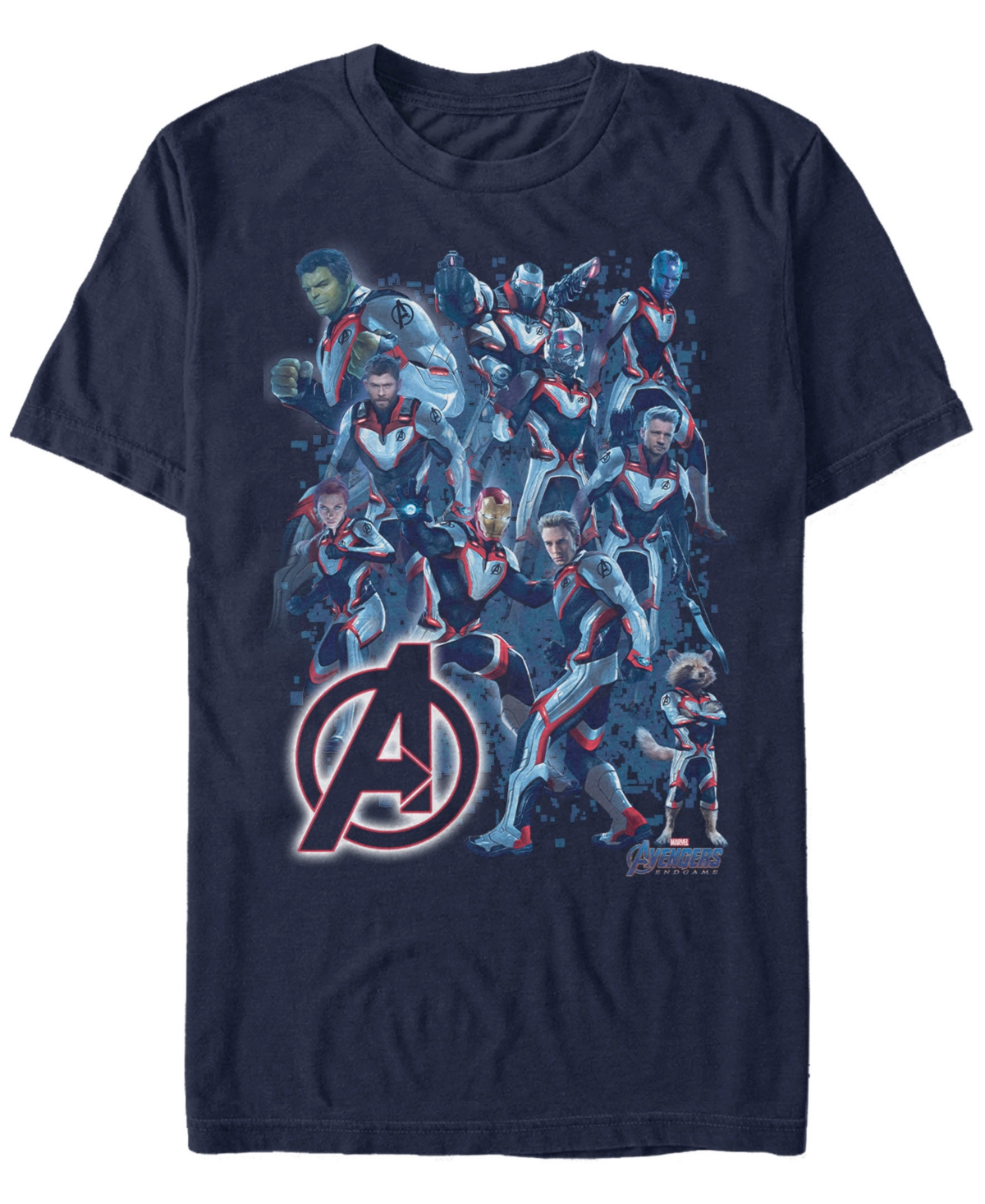 Marvel Men's Avengers Endgame Suit Group Shot Short Sleeve T-Shirt
