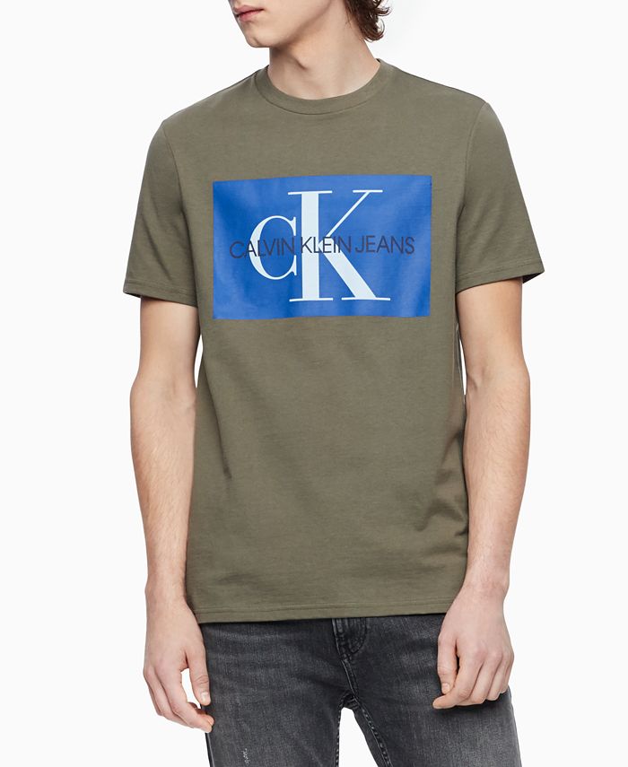 Calvin Klein Jeans Men's Monogram Logo-Print T-Shirt, Created for Macy ...