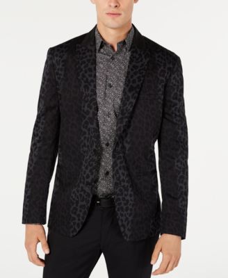 INC International Concepts - Men's Slim-Fit Leopard Print Blazer