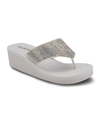 olivia miller jewel wedge flip flop