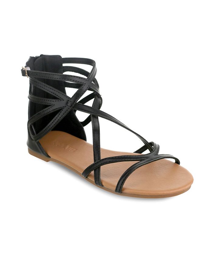 Olivia Miller Largo Multi Strap Buckle Sandals - Macy's