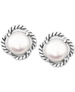 image of Effy Cultured Freshwater Pearl (8mm) Stud Earrings in Sterling Silver
