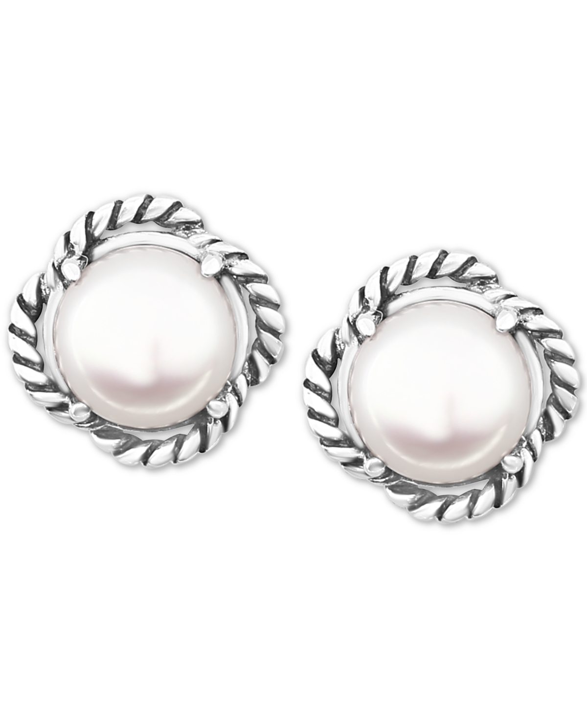 Effy Collection Effy Cultured Freshwater Pearl (8mm) Stud Earrings in Sterling Silver